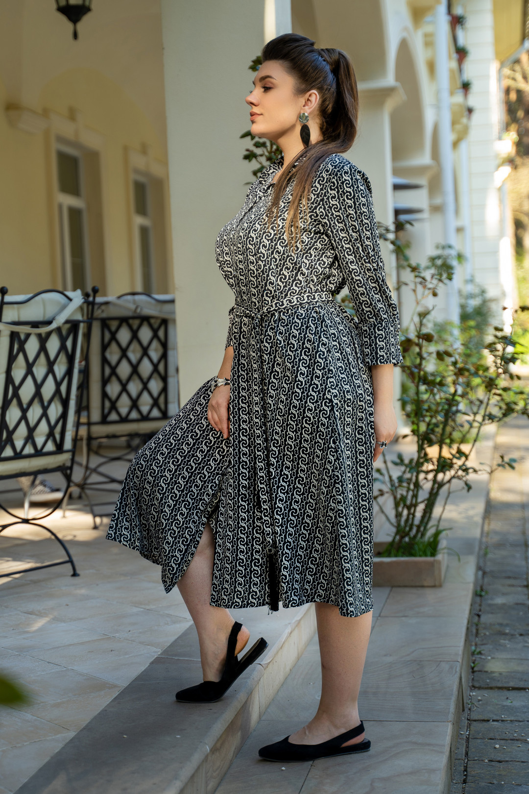 Платье ANDINA 819 черный - фото 2